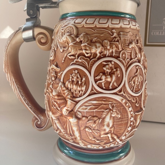 Avon Tribute to the Wild West Collectible Stein Tankard Lidded Beer Mug - Picture 3 of 6